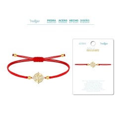 Pulsera Hilo Rojo Rosa De Los Vientos Dorado - Coleccion amuleto pulsera roja